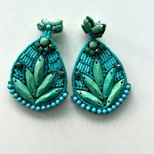 Stella and Dot teal earrings